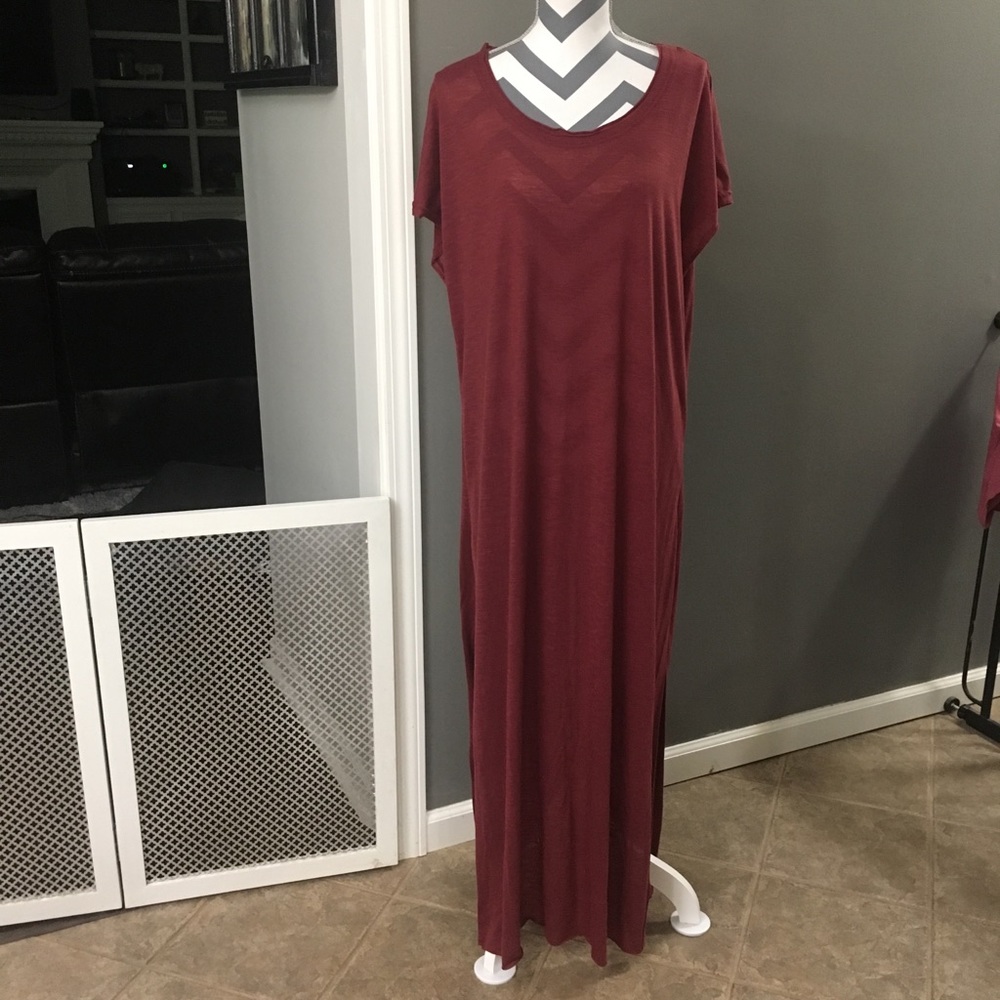 Oversized Baggy Maxi Slit Dress XL